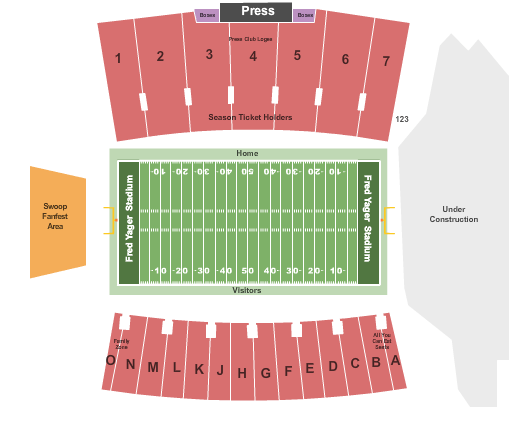 Fred Yager Stadium Football Seating Chart