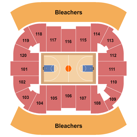 Fredrick C. Hobdy Assembly Center Basketball Seating Chart