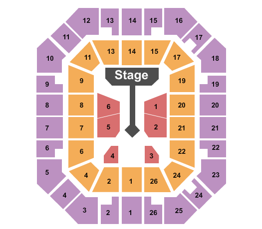 Freedom Hall Civic Center - TN Casting Crowns Seating Chart