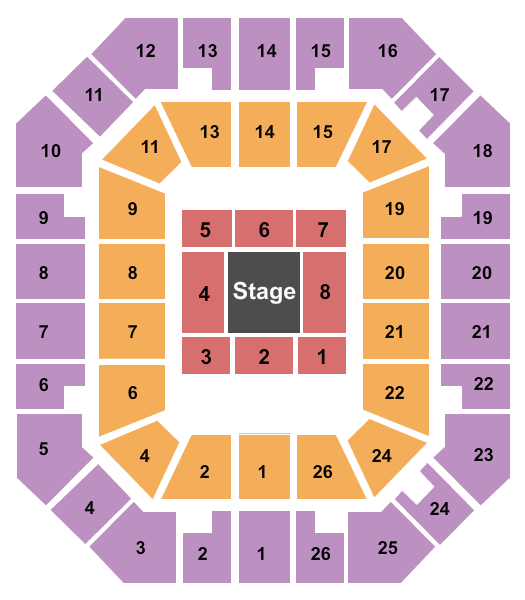 Freedom Hall Civic Center - TN Center Stage Seating Chart