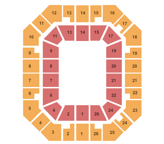 Freedom Hall Civic Center - TN Open Floor Seating Chart