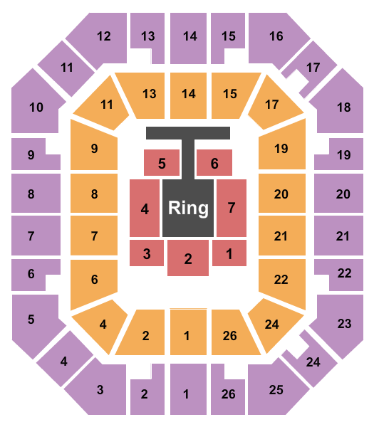 Freedom Hall Civic Center - TN WWE-2 Seating Chart