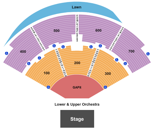 Michigan Lottery Amphitheatre at Freedom Hill Endstage  GA Pit 2 Seating Chart