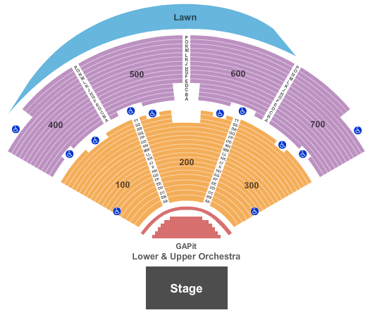 Michigan Lottery Amphitheatre at Freedom Hill Endstage GA Pit Seating Chart