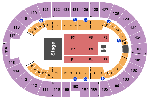 Freeman Coliseum Endstage 3 Seating Chart