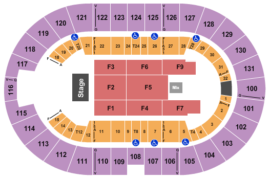 Freeman Coliseum Endstage 4 Seating Chart