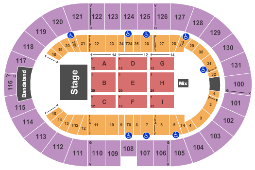 Freeman Coliseum End Stage Seating Chart