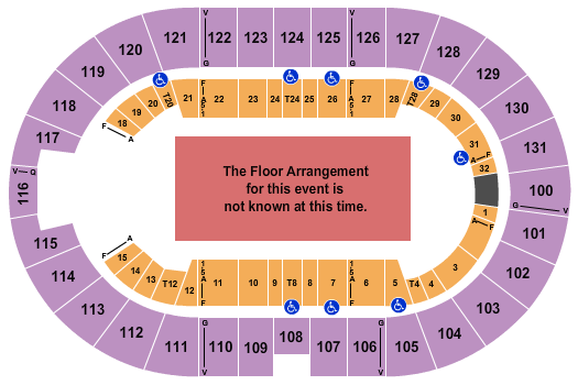 Freeman Coliseum Generic Floor Seating Chart