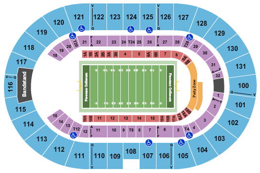 Freeman Coliseum Indoor Football Seating Chart