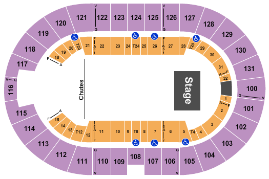 Freeman Coliseum Rodeo 1 Seating Chart