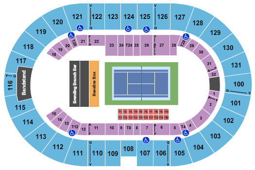 Freeman Coliseum Tennis 2 Seating Chart