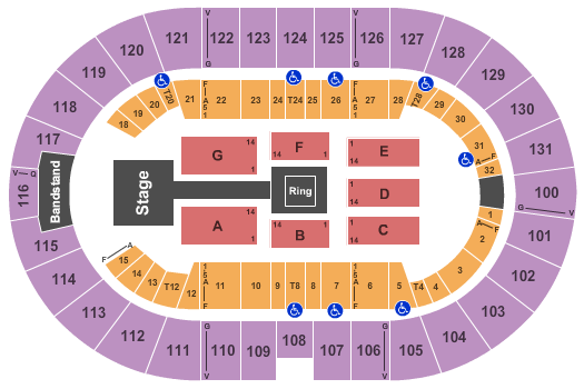 Freeman Coliseum WWE Seating Chart
