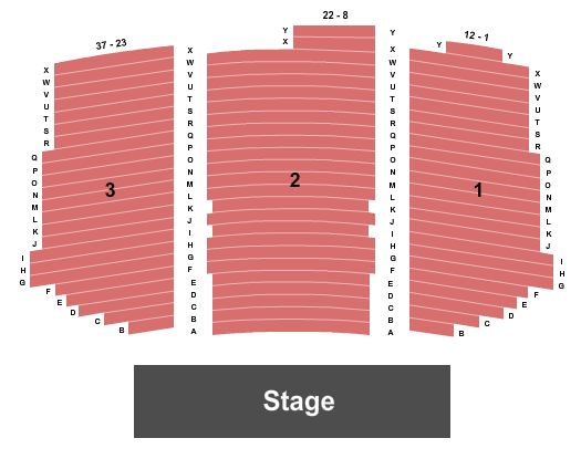 Fremont Theater - CA End Stage Seating Chart