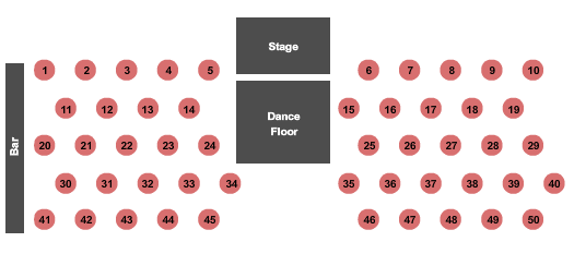 Frisco Hall Event Center Endstage Tables Seating Chart