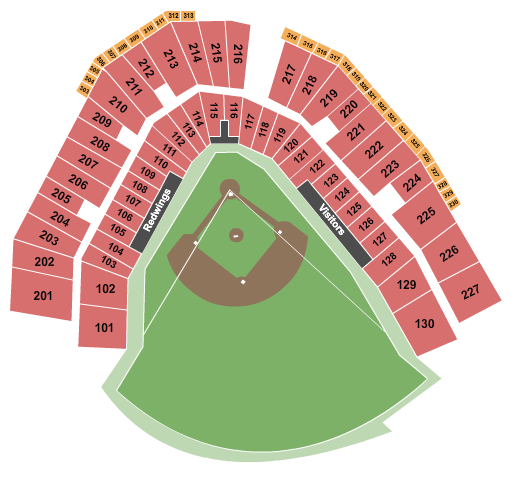 seating chart for Frontier Field - Baseball - eventticketscenter.com