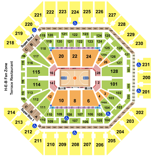 Frost Bank Center Basketball 2 Seating Chart