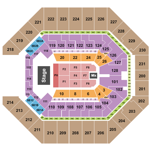 Frost Bank Center Endstage - Small Pit Seating Chart