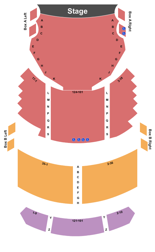 Fulton Opera House Seating Map