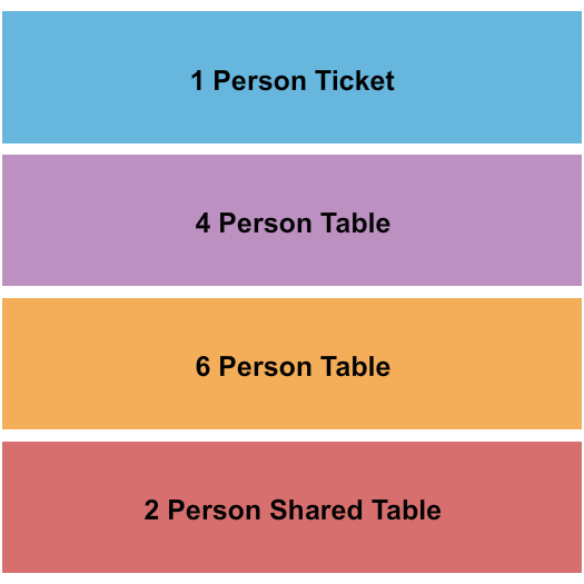 Funny Bone Comedy Club - Toledo Table Seating 2 - Static Seating Chart