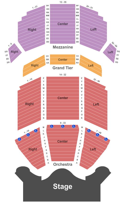 Sidney Marcus Auditorium at Georgia World Congress Center End Stage Seating Chart