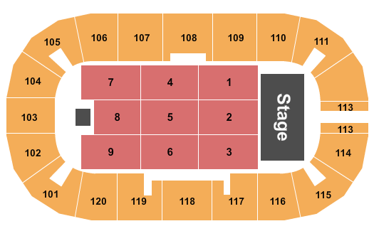 GFL Memorial Gardens Endstage 3 Seating Chart