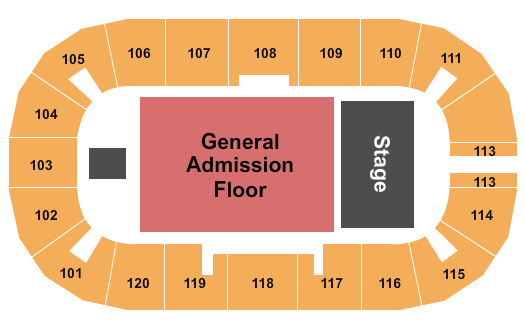 GFL Memorial Gardens GA Floor Seating Chart