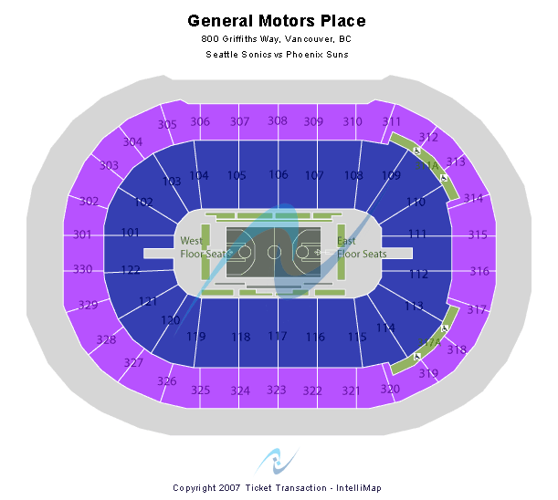 Rogers Arena Basketball Suns Seating Chart