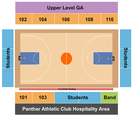 GSU Sports Arena Basketball Seating Chart