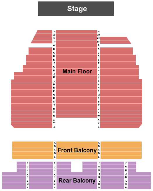 Gaffney Auditorium End Stage Seating Chart