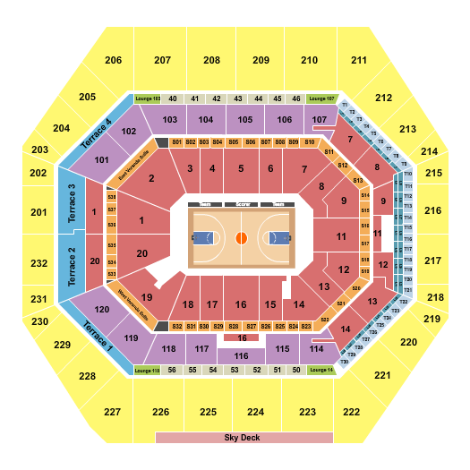 Gainbridge Fieldhouse Basketball - IHSAA Seating Chart