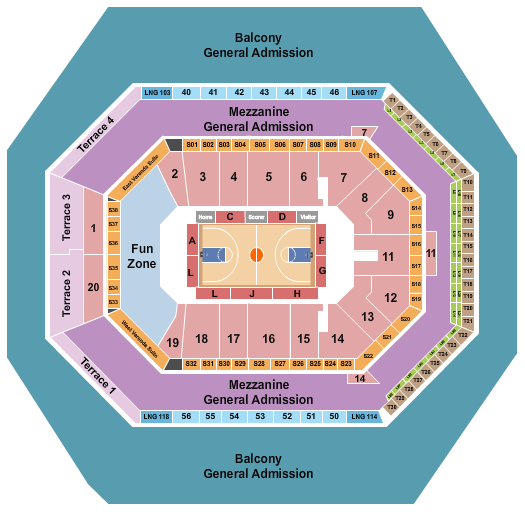 Gainbridge Fieldhouse Basketball 4 Seating Chart