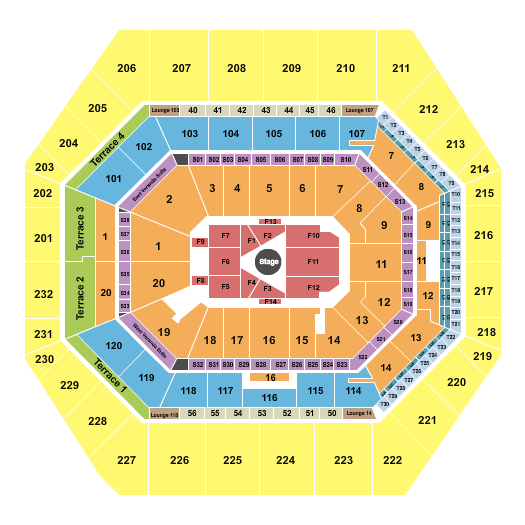 Gainbridge Fieldhouse Center Stage Seating Chart