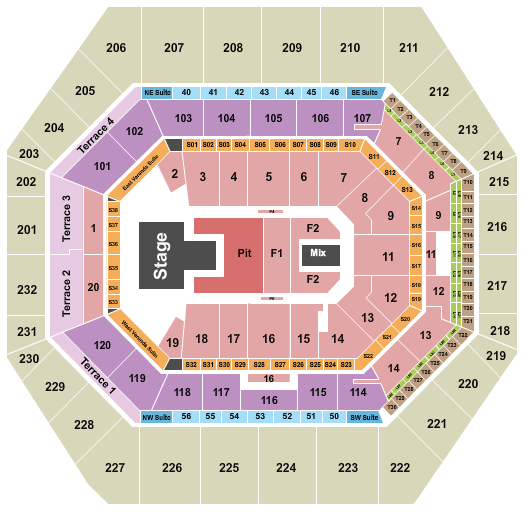 seating chart for Gainbridge Fieldhouse - Paramore - eventticketscenter.com
