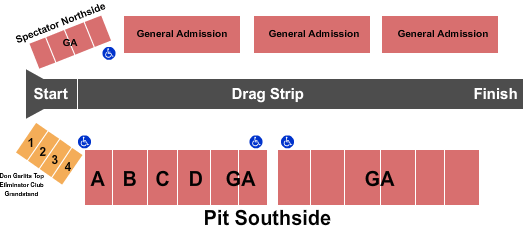 Gainesville Raceway Race - Friday Seating Chart