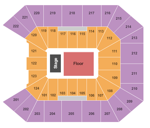 Galen Center End Stage GA Seating Chart