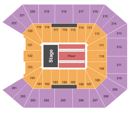 Galen Center End Stage Seating Chart