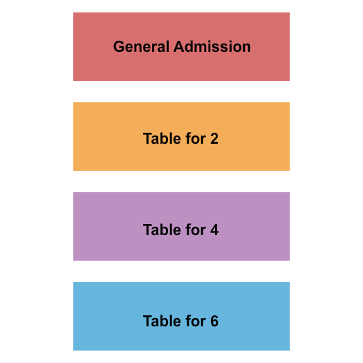 Galuppi's GA/Tables Seating Chart