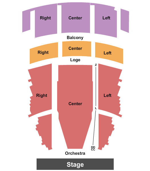 Garde Arts Center Seating Map