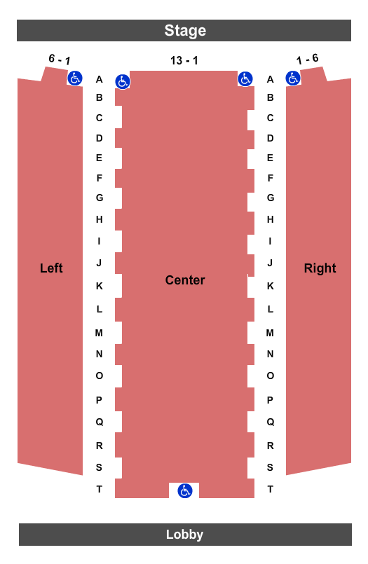Garner Performing Arts Center Endstage Seating Chart