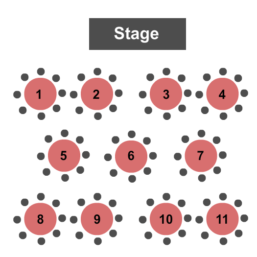 Garner Performing Arts Center Tables Seating Chart