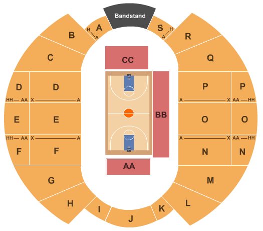 Garrett Coliseum Basketball Seating Chart