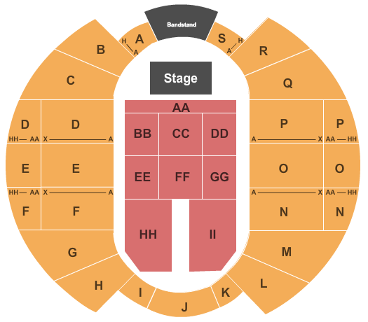 Garrett Coliseum Standard Seating Chart