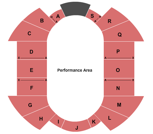 Garrett Coliseum Performance Area Seating Chart