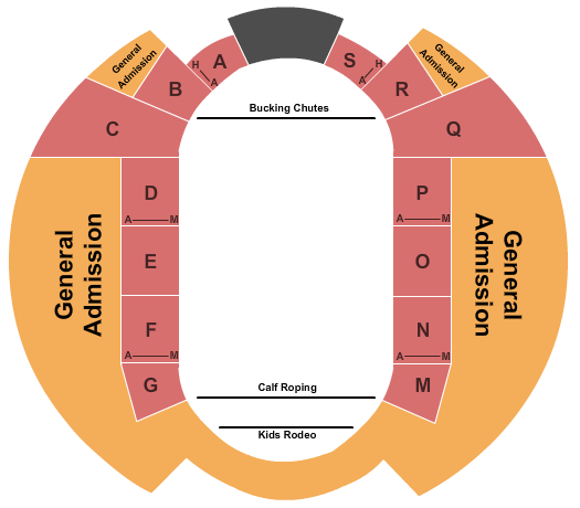 Garrett Coliseum Rodeo with GA Seating Chart