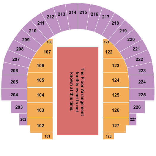 Garth Arena Generic Floor Seating Chart