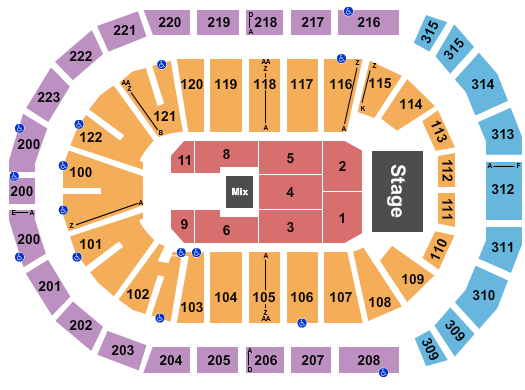 Gas South Arena Endstage 10 Seating Chart