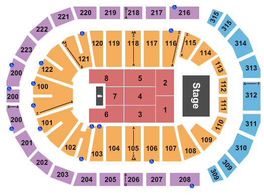 Gas South Arena Endstage 11 Seating Chart