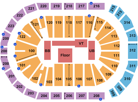 Gas South Arena Gymnastics 2 Seating Chart