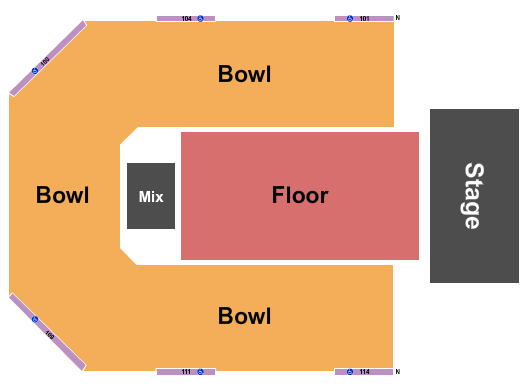 Gateway Center Arena At College Park GA Floor/GA Bowl Seating Chart