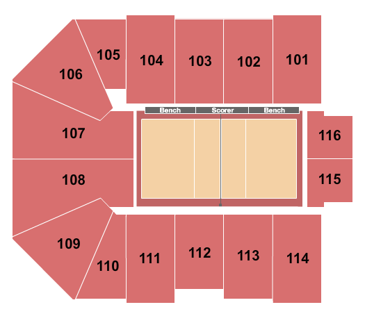 Gateway Center Arena At College Park Volleyball Seating Chart